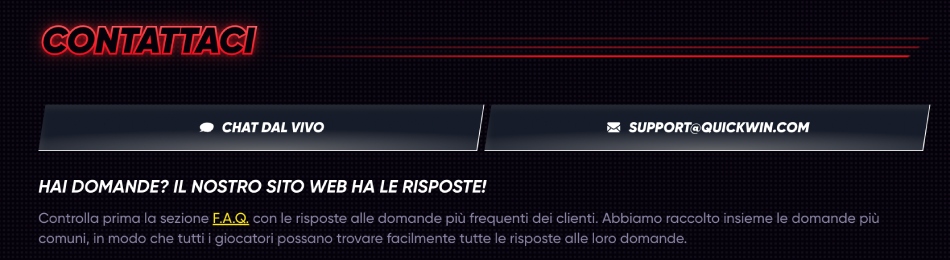 Assistenza Clienti su QuickWin